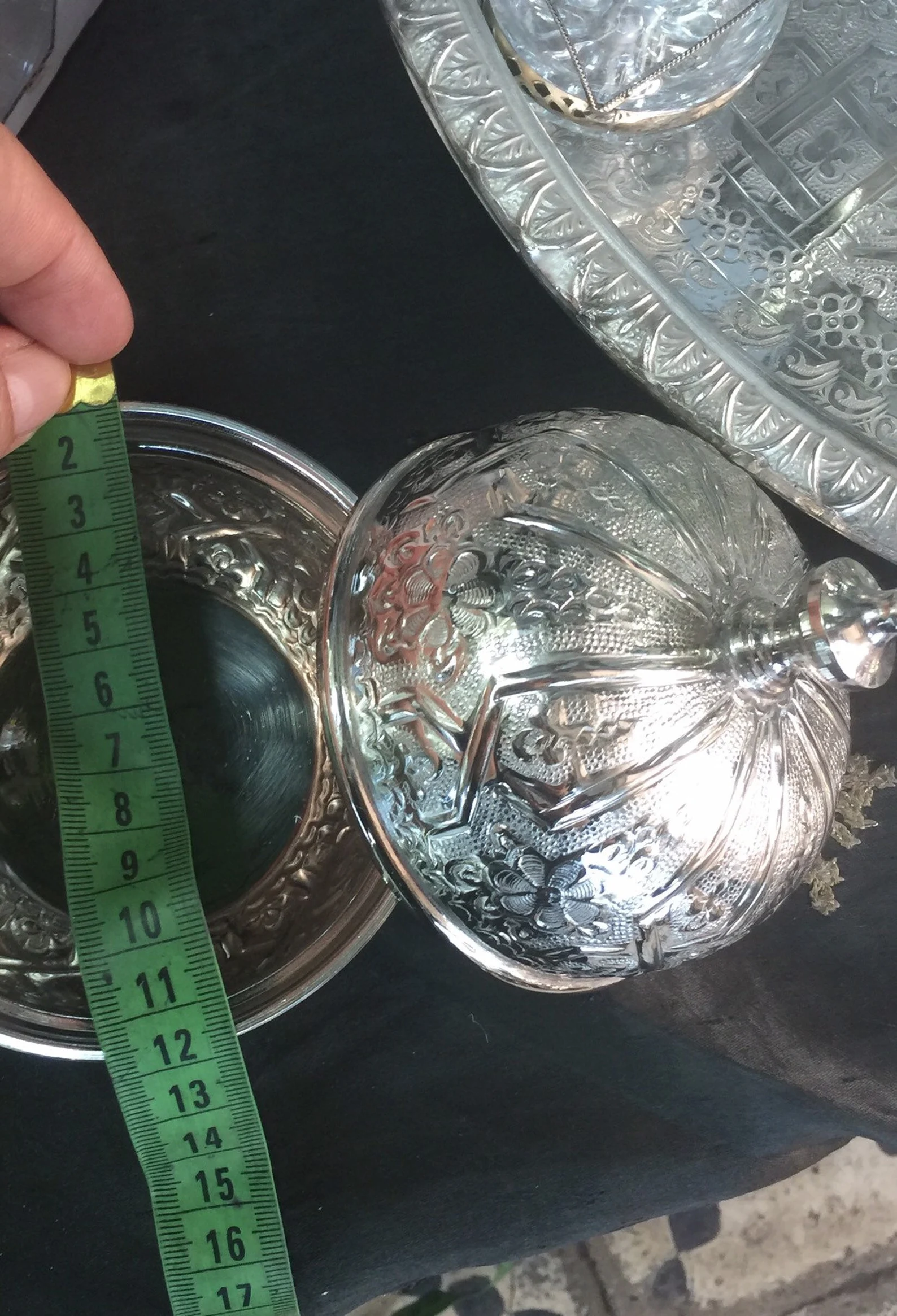 Marrakech Silver Filigree Tea Service for Six — view 9