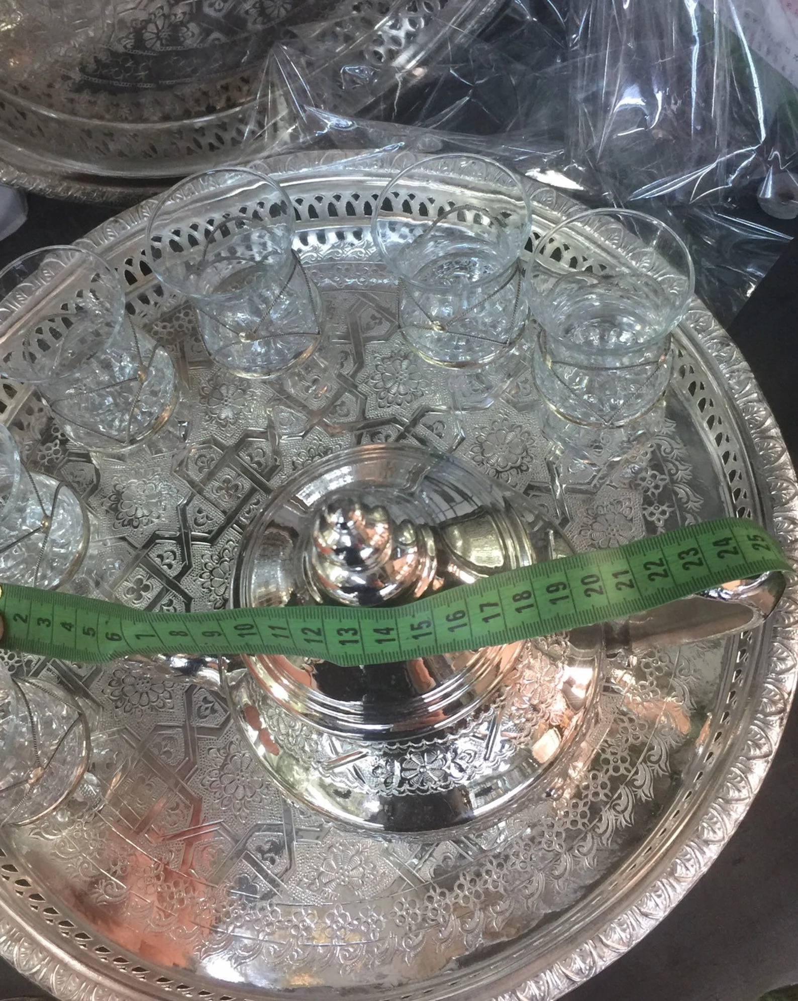 Marrakech Silver Filigree Tea Service for Six — view 10