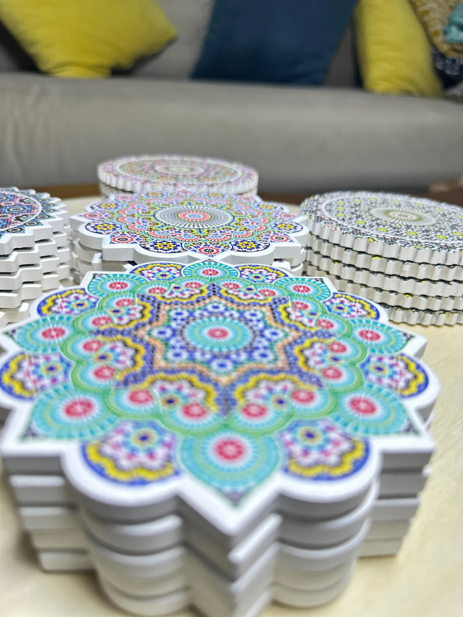 Moroccan Zellige Ceramic Coasters Set of 6 — view 5