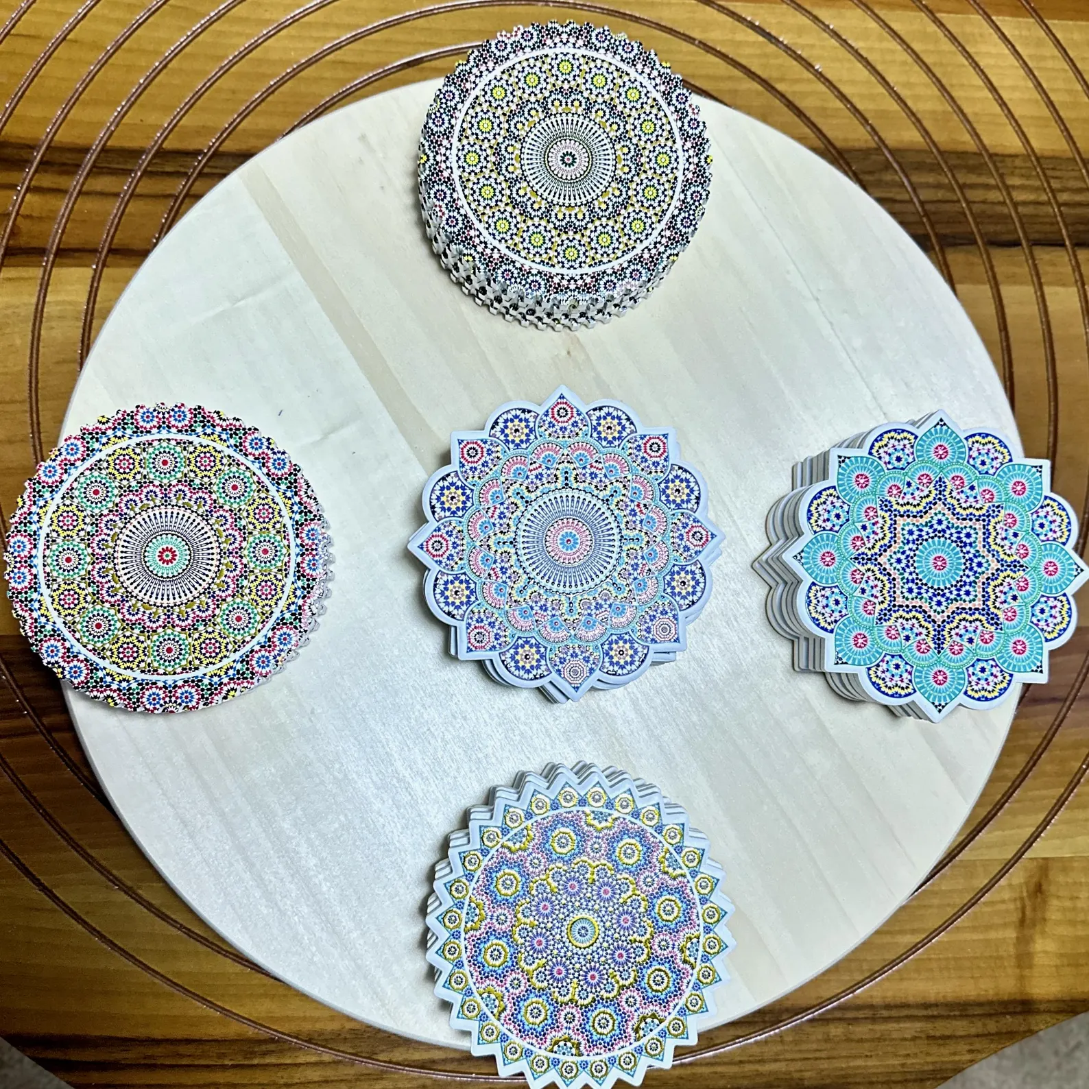 Moroccan Zellige Ceramic Coasters Set of 6 — view 6