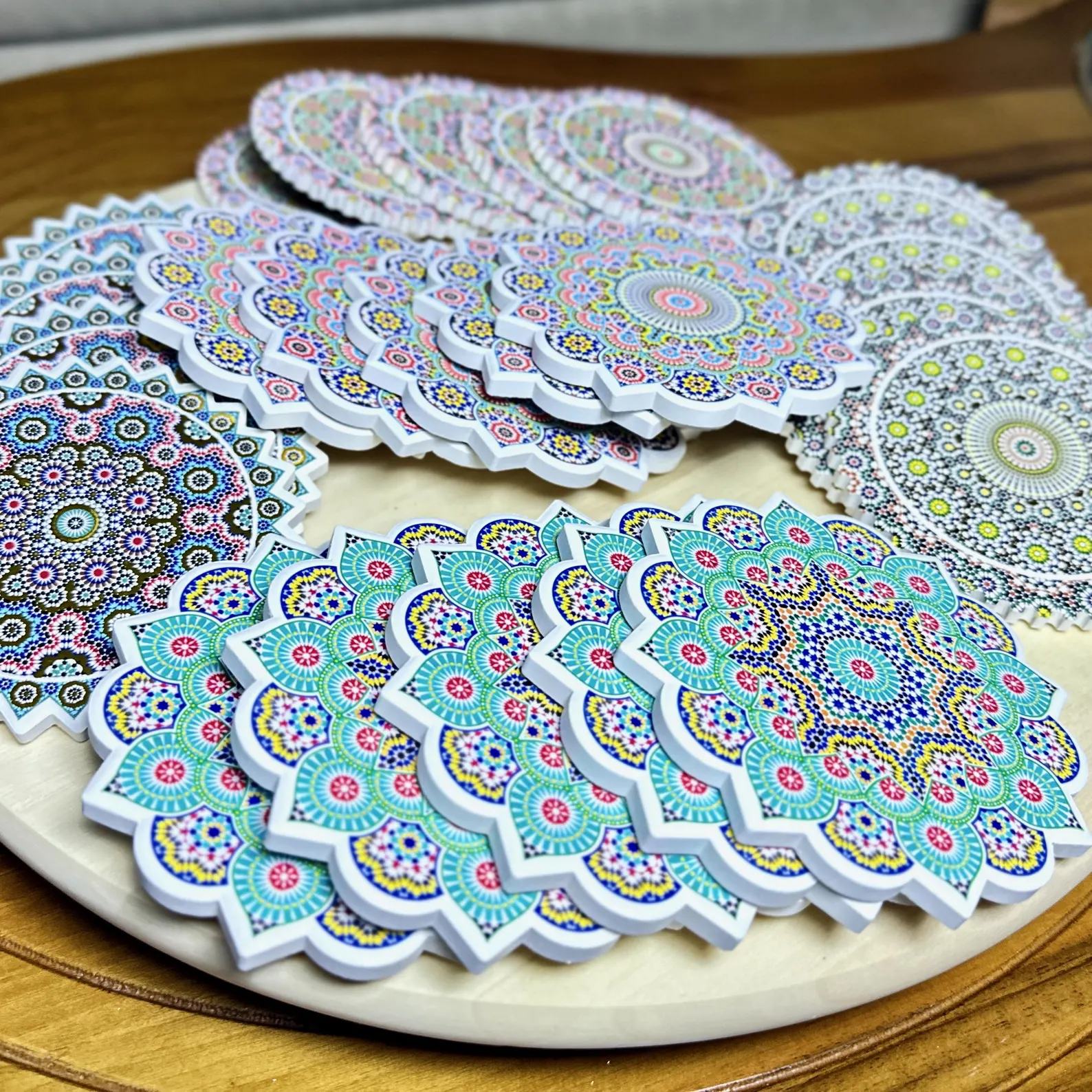 Moroccan Zellige Ceramic Coasters Set of 6 — view 7