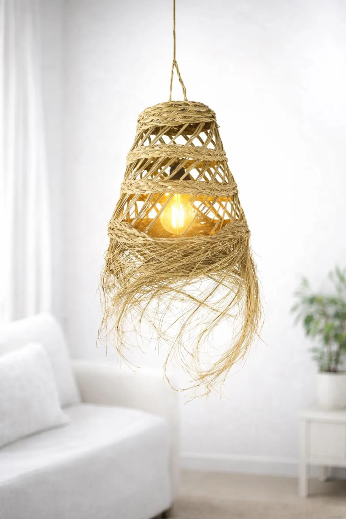 Marrakech Raffia Basket Tray by Fatima — view 2