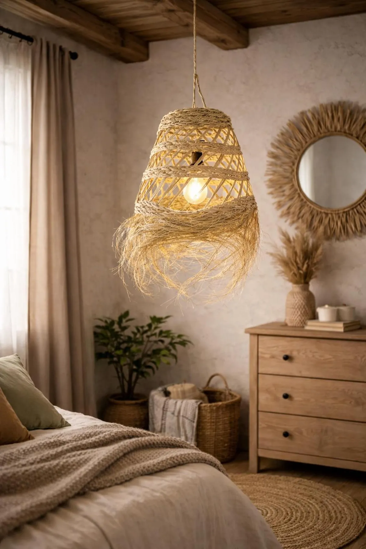 Marrakech Raffia Basket Tray by Fatima — view 3