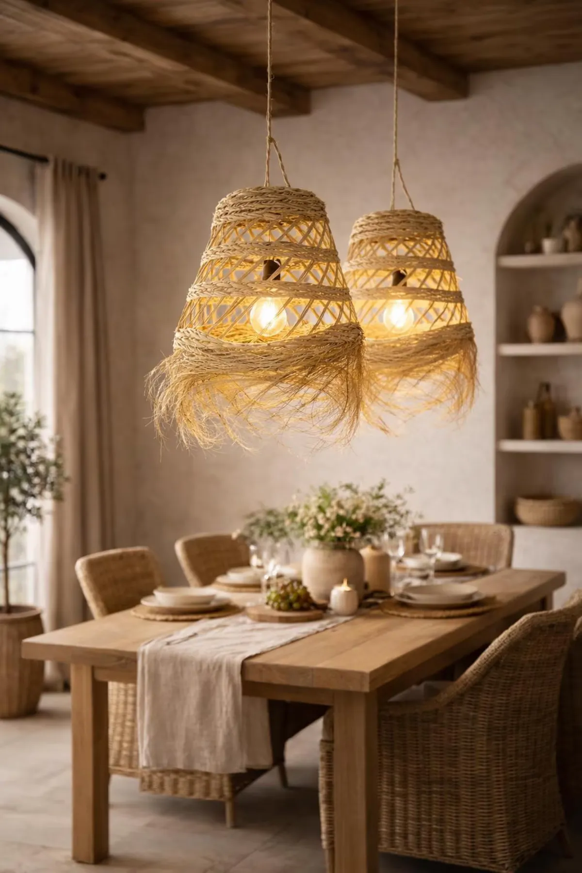 Marrakech Raffia Basket Tray by Fatima — view 4