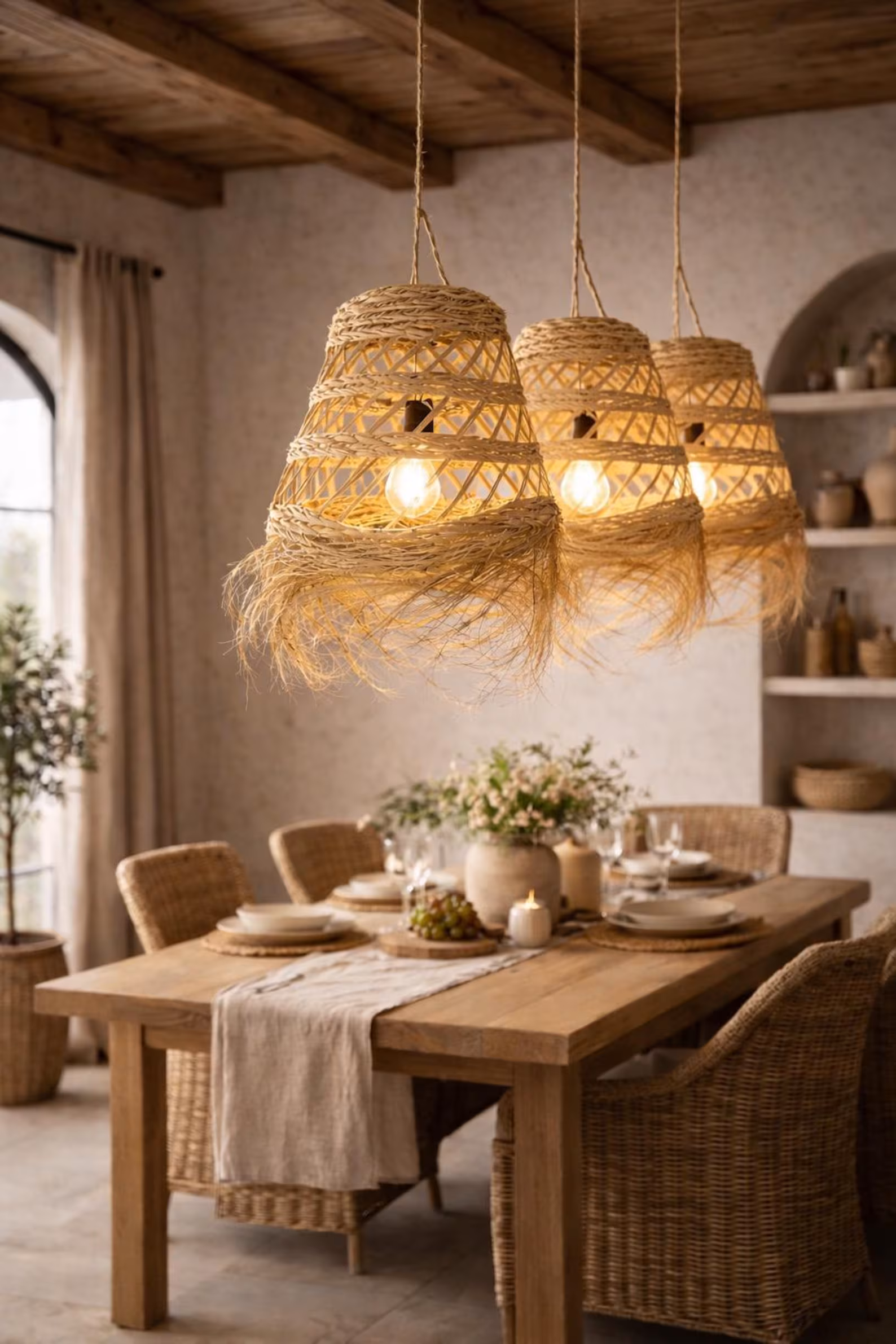 Marrakech Raffia Basket Tray by Fatima — view 6