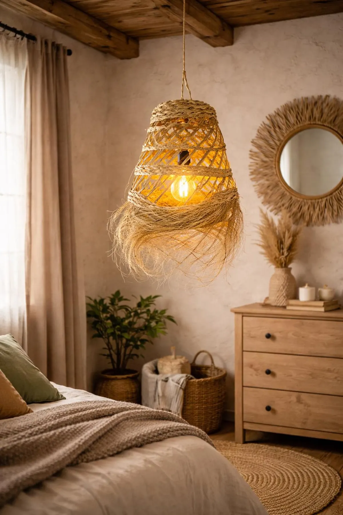 Marrakech Raffia Basket Tray by Fatima
