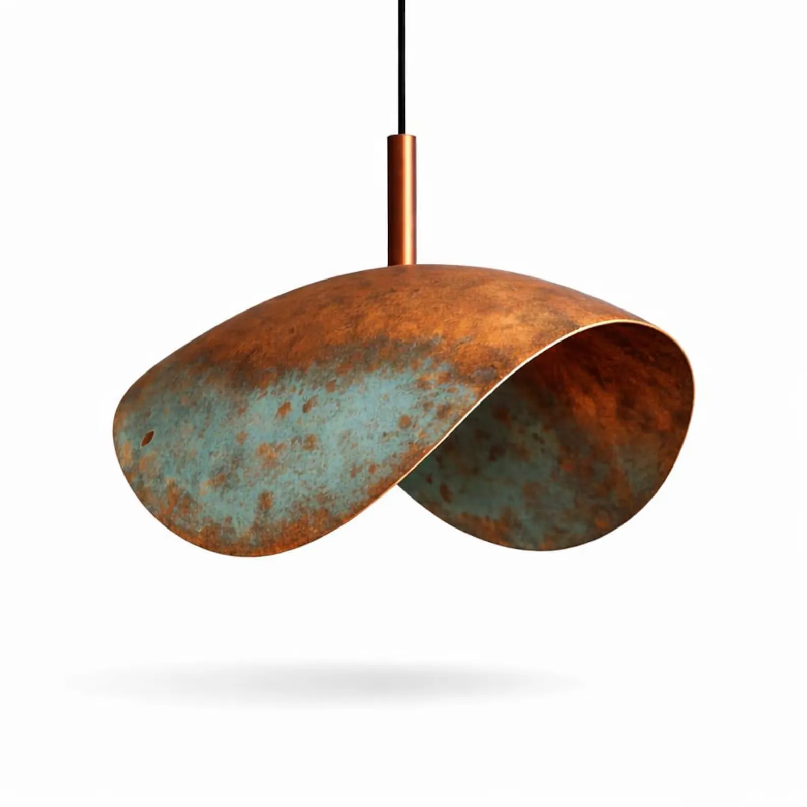Hand-Hammered Copper Pendant Light from Marrakech — view 5