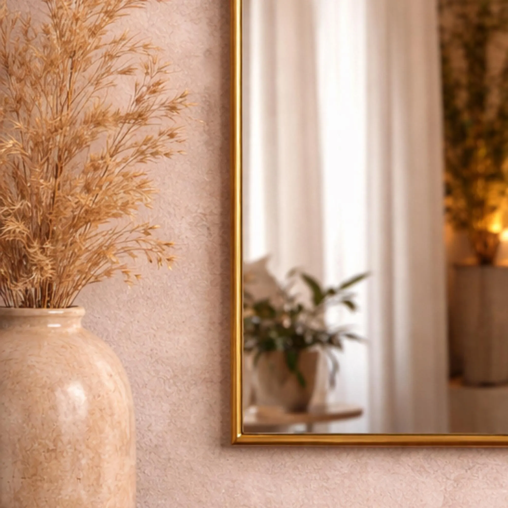 Scalloped Brass Shield Mirror – Handcrafted Moroccan Wall Accent — view 8