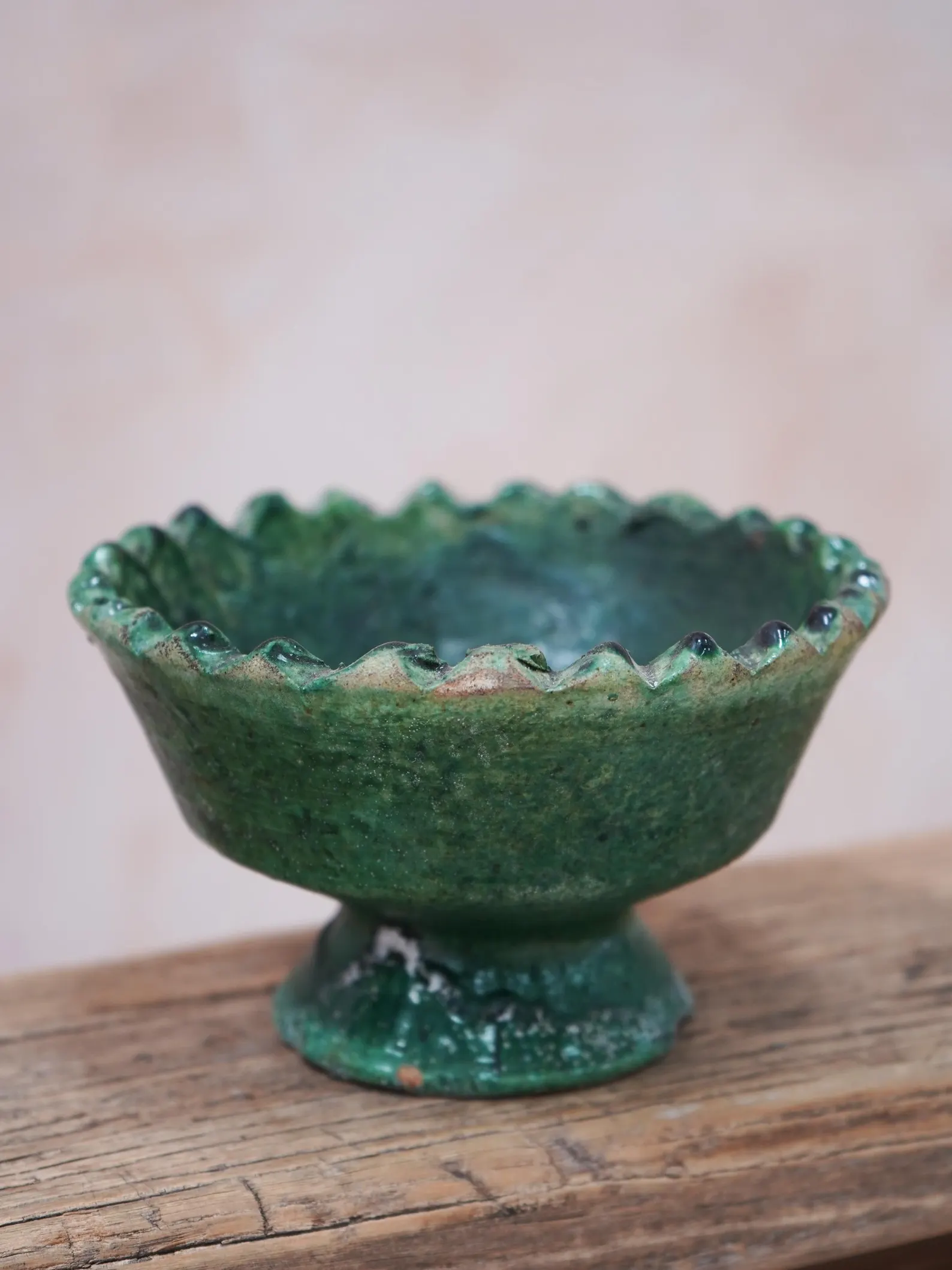 Tamegroute Emerald Pedestal Bowls - Seconds Sale — view 5