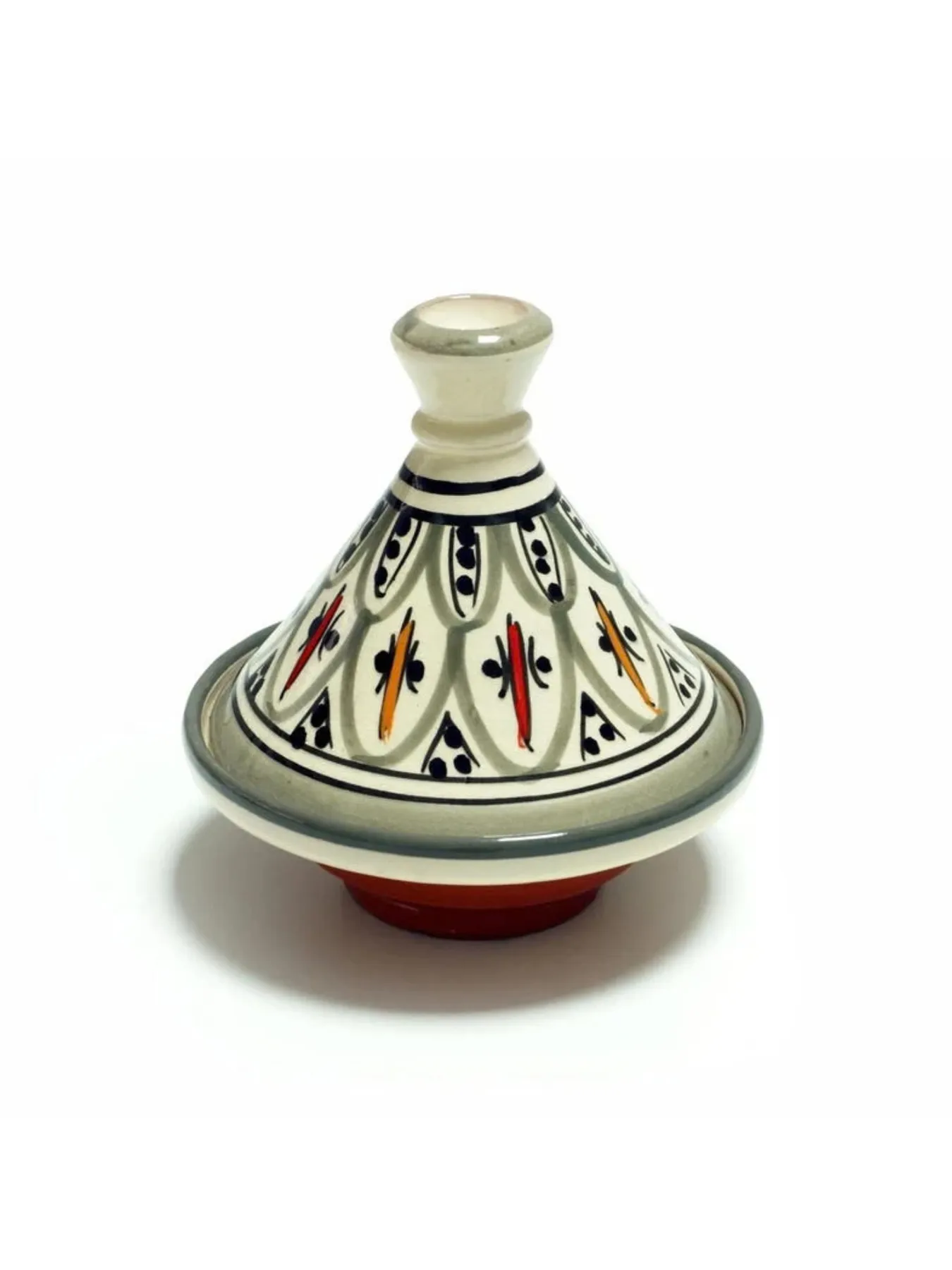 Set of 6 Handmade Moroccan Mini Tagines, Hand-Painted Marrakech Ceramic Spice Pots