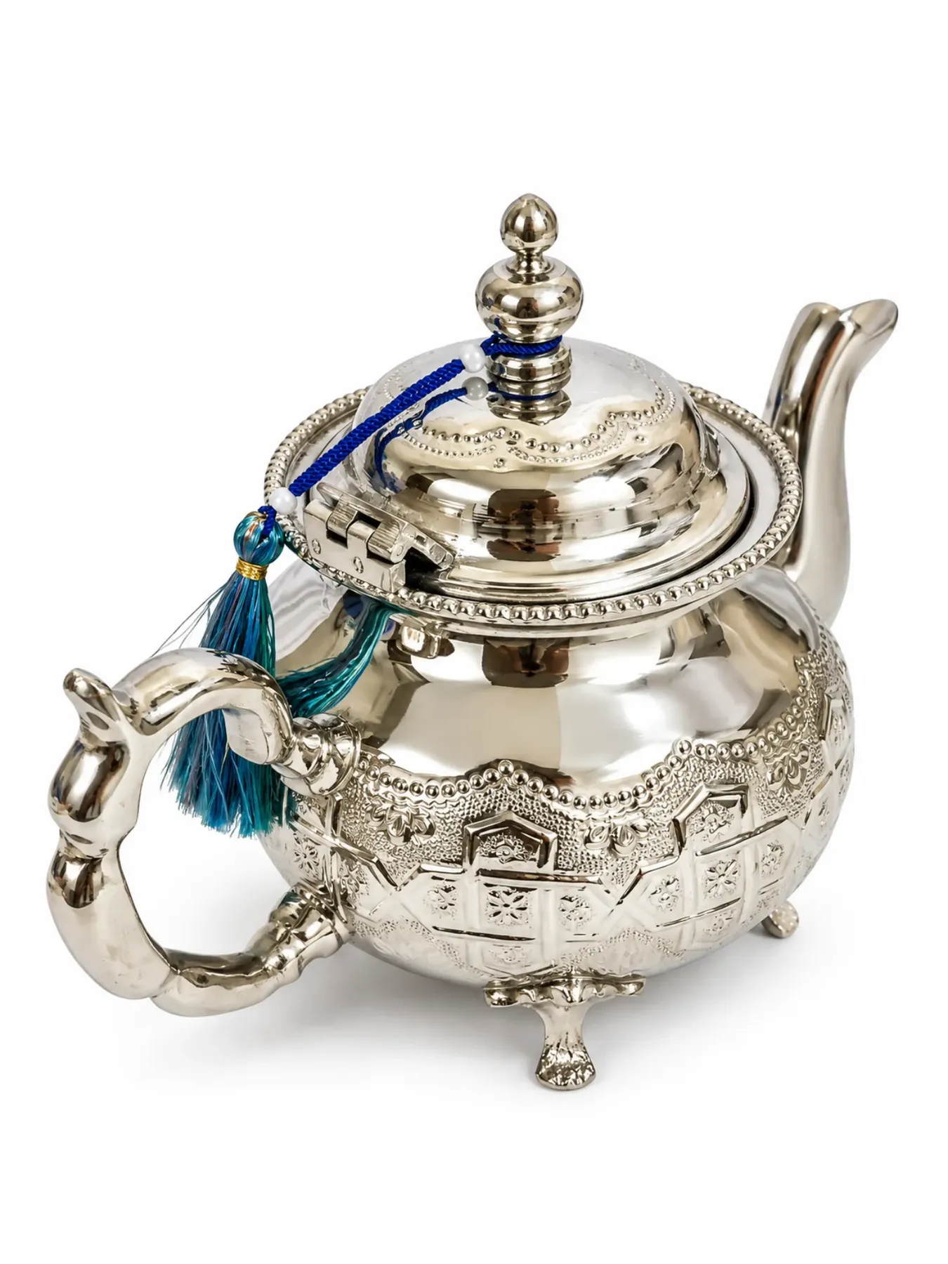 Hand-Engraved Silver Teapot from Fès
