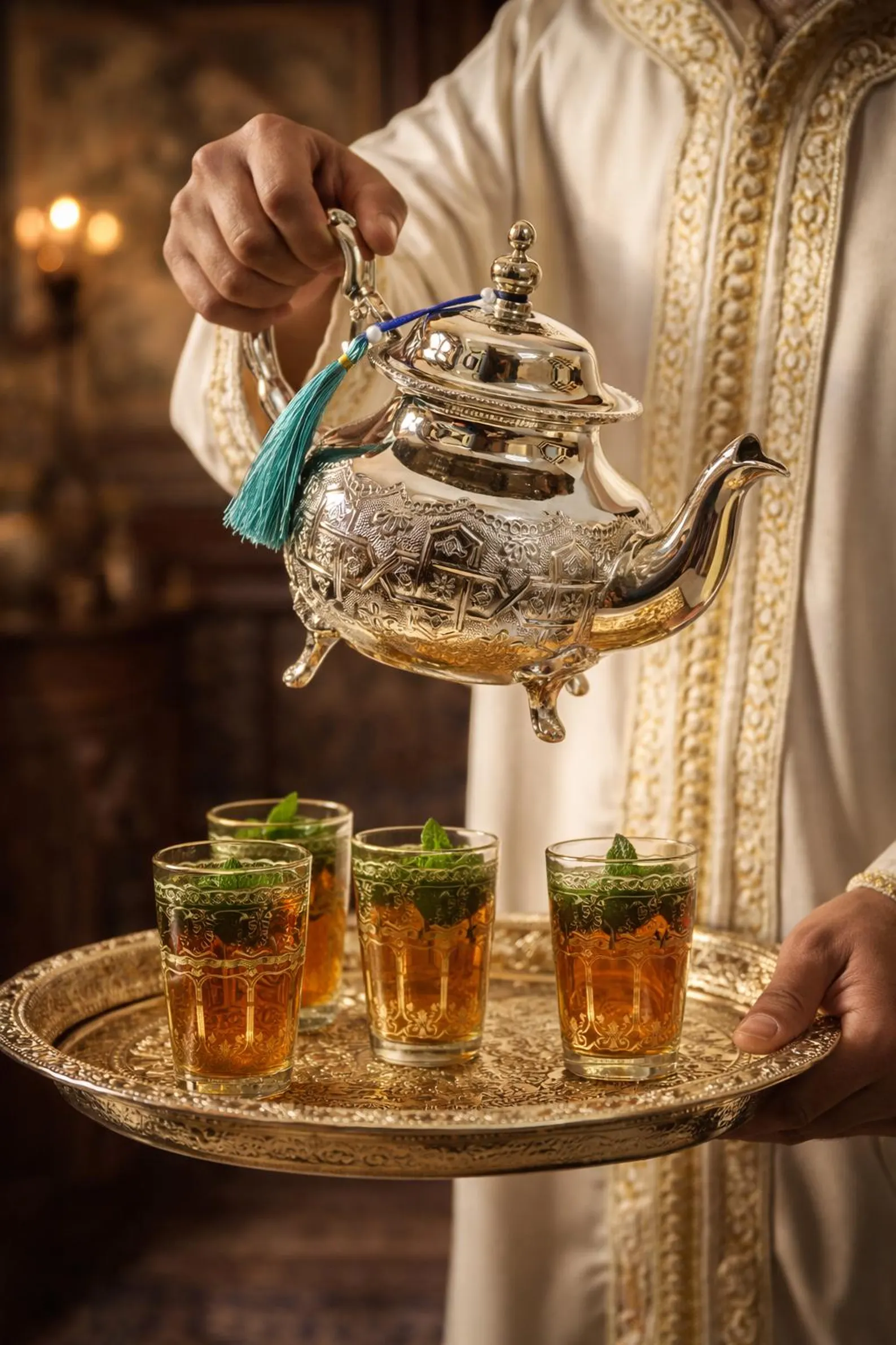 Hand-Engraved Silver Teapot from Fès