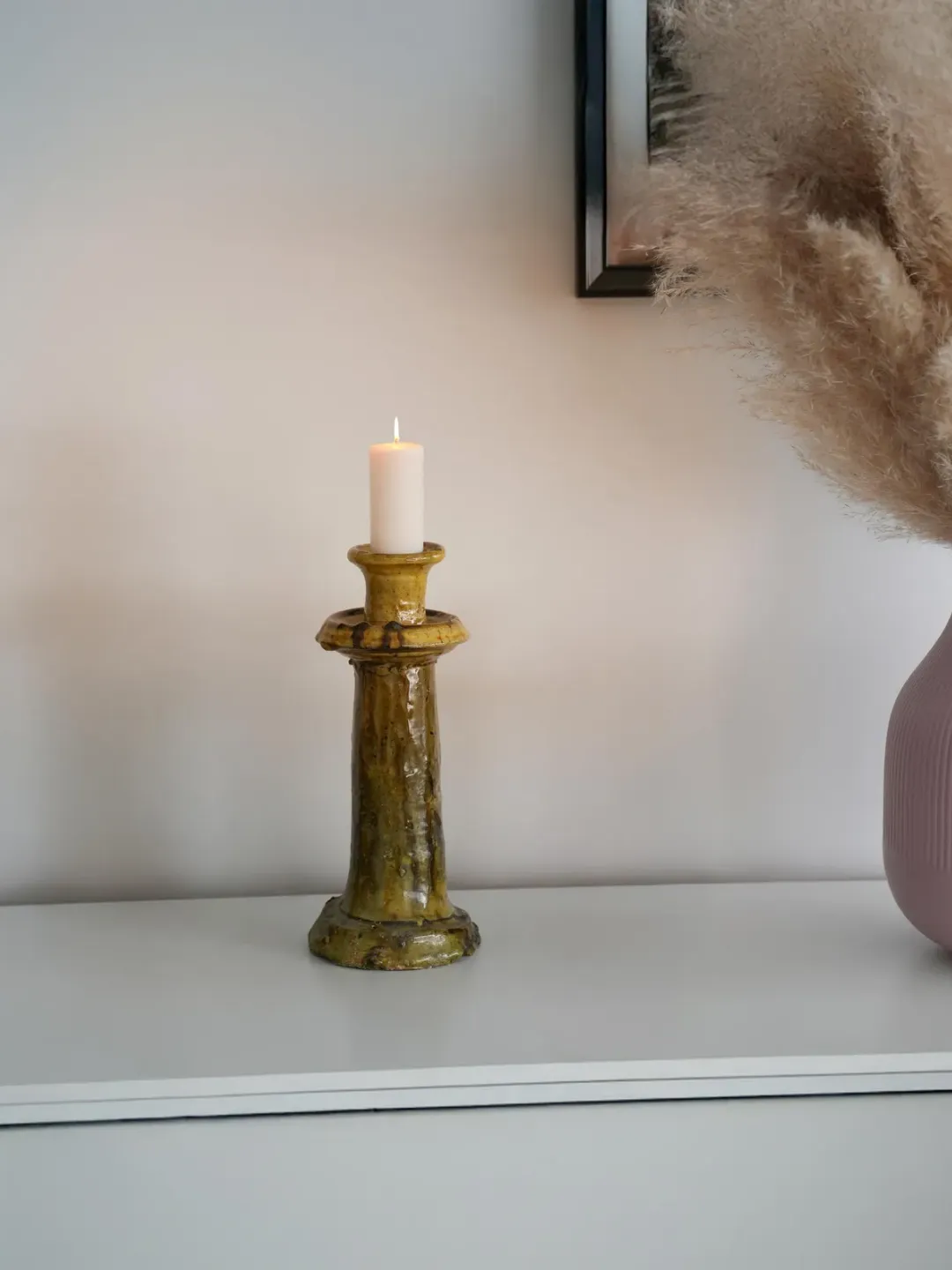 Tamegroute Ceramic Candle Holder Set – Handmade Morocco — view 3