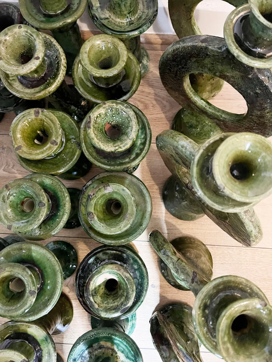 Tamegroute Green Glazed Ceramic Candle Holder — view 5