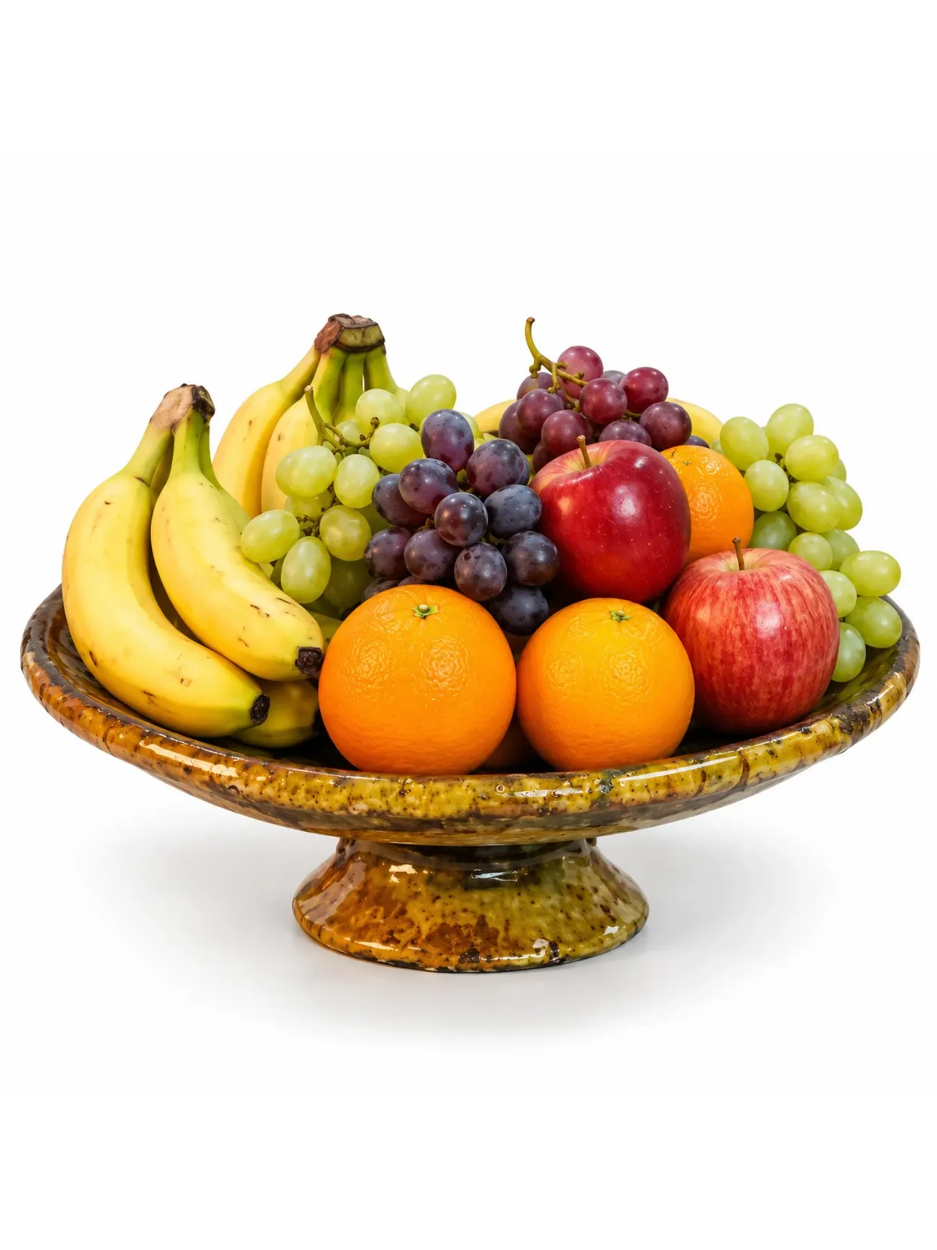 Tamegroute Pedestal Bowl in Emerald or Ochre