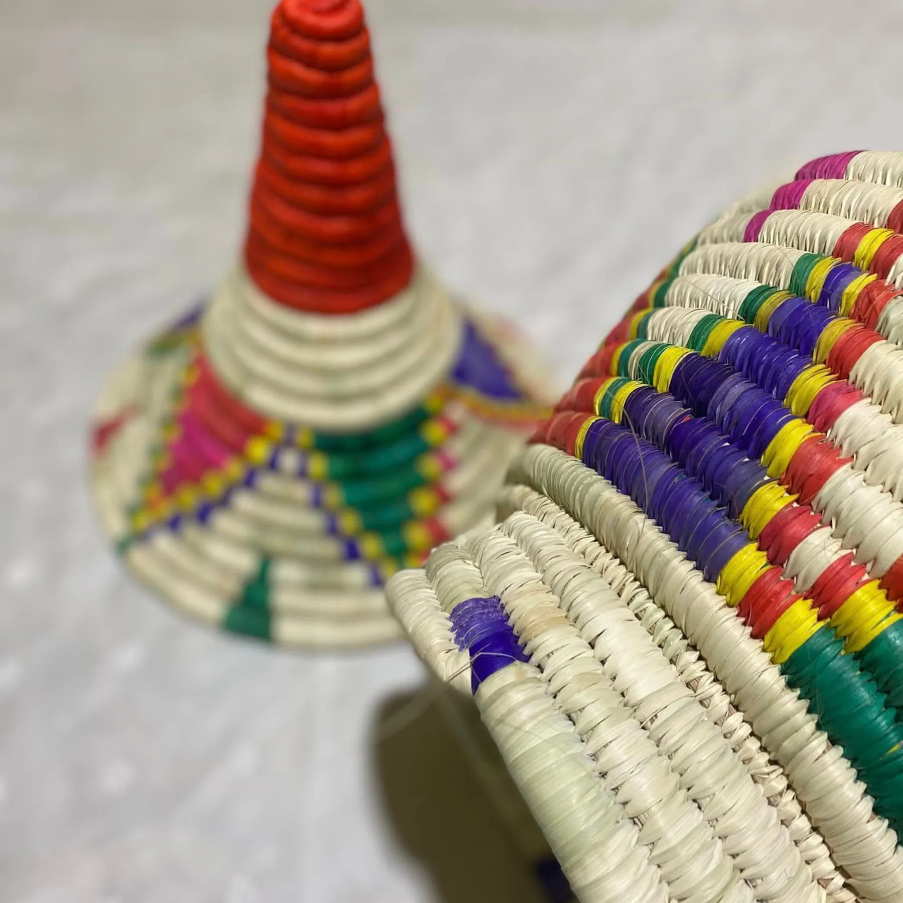 Vintage-Inspired Woven Wicker Basket Pair – Moroccan Craftsmanship — view 6
