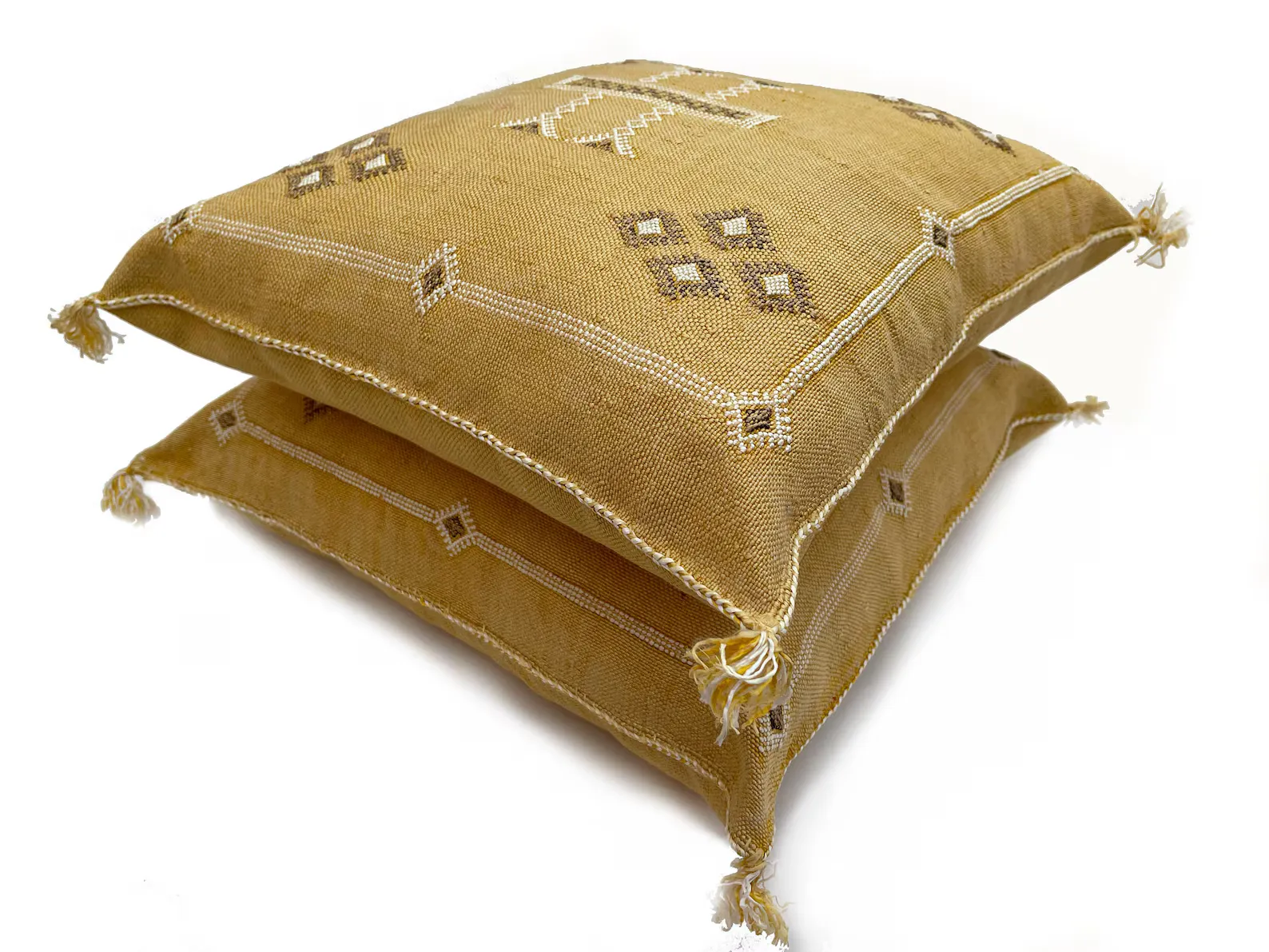 Golden Sabra Silk Pillow Cover from Marrakech — view 3