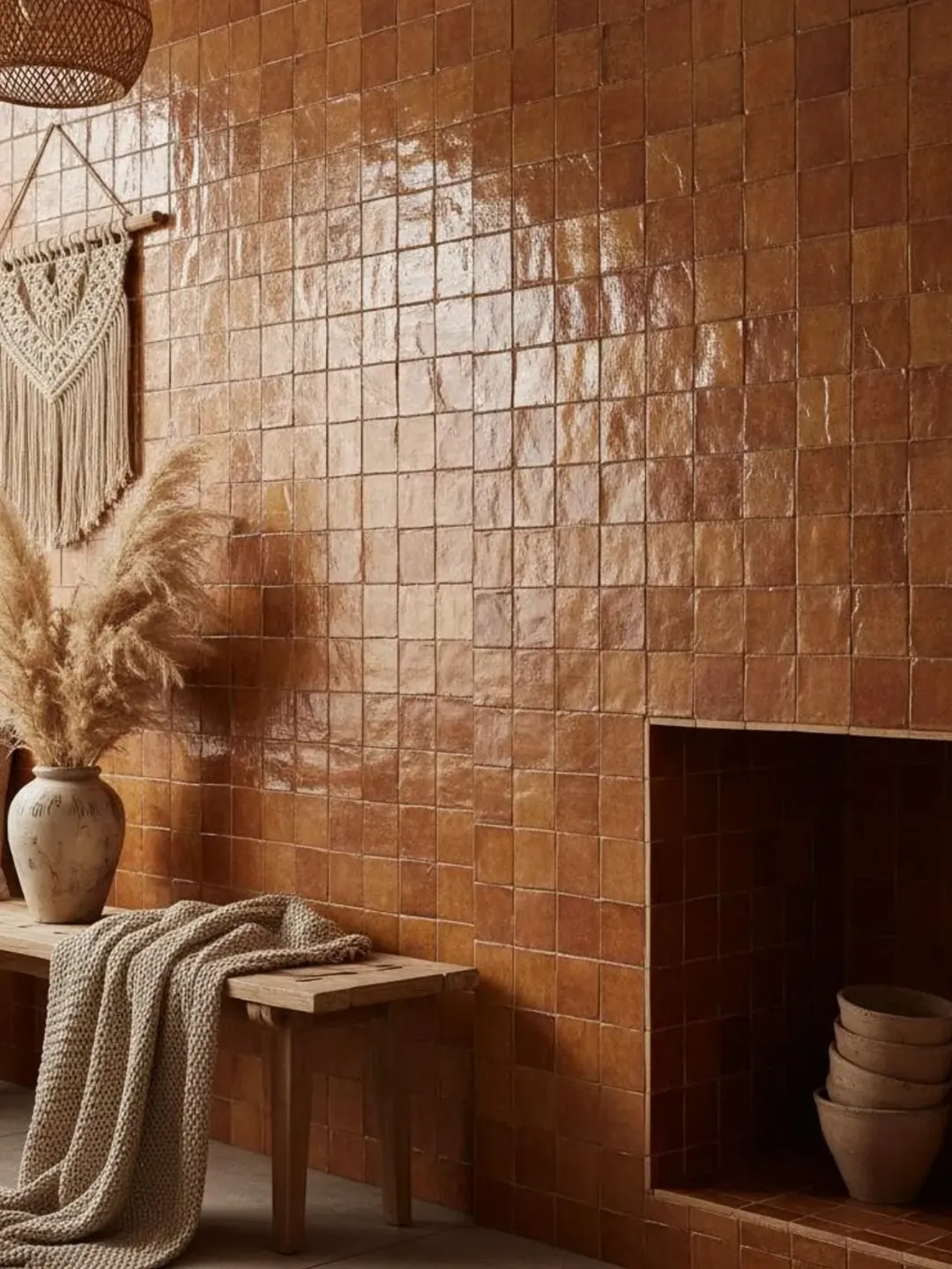 Amber Zellige Tiles — Handmade Fès, 10×10cm, 25pcs — view 2