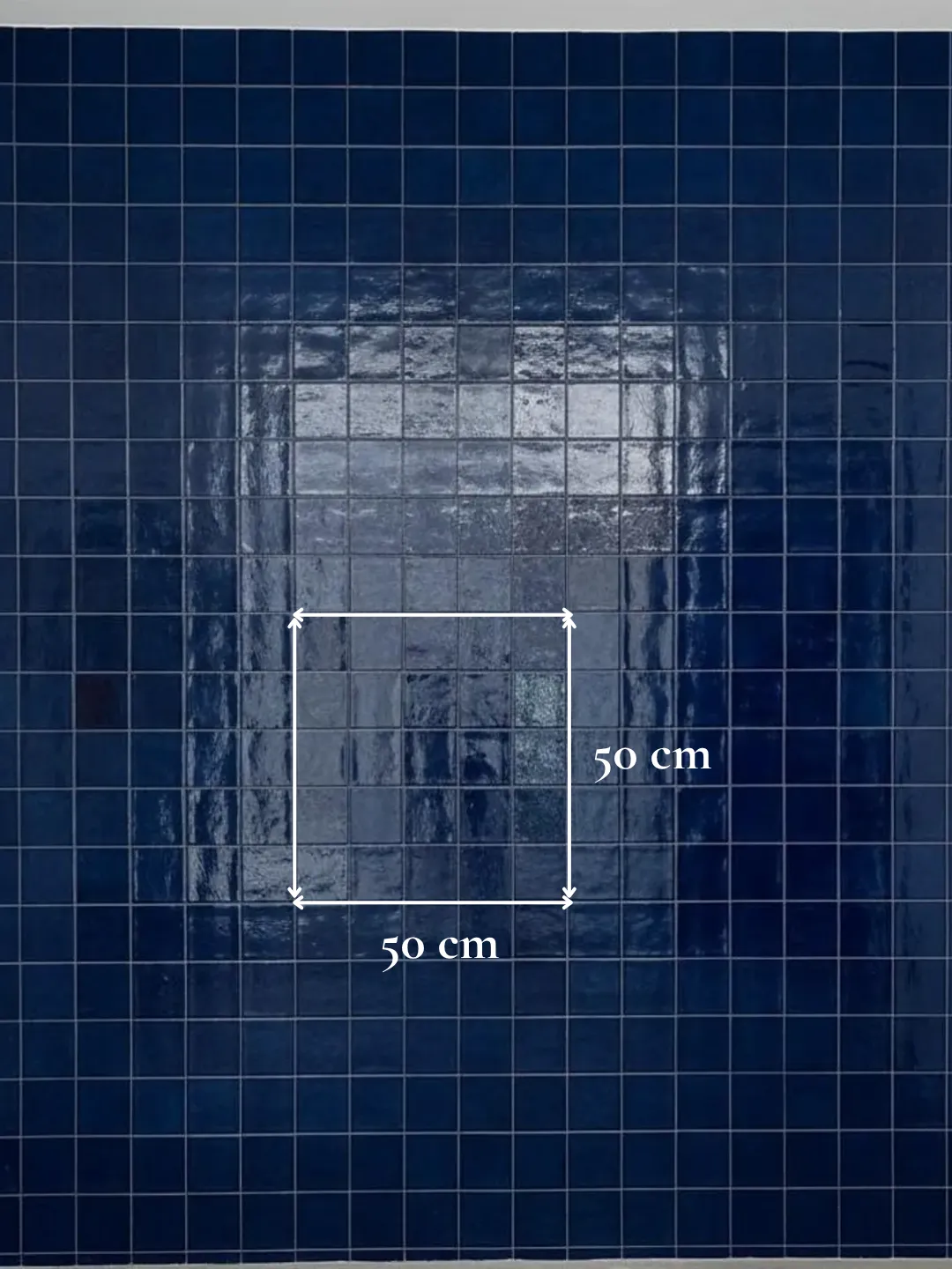 Fès Zellige Tiles Deep Blue — 50×50cm, 25 Tiles — view 6