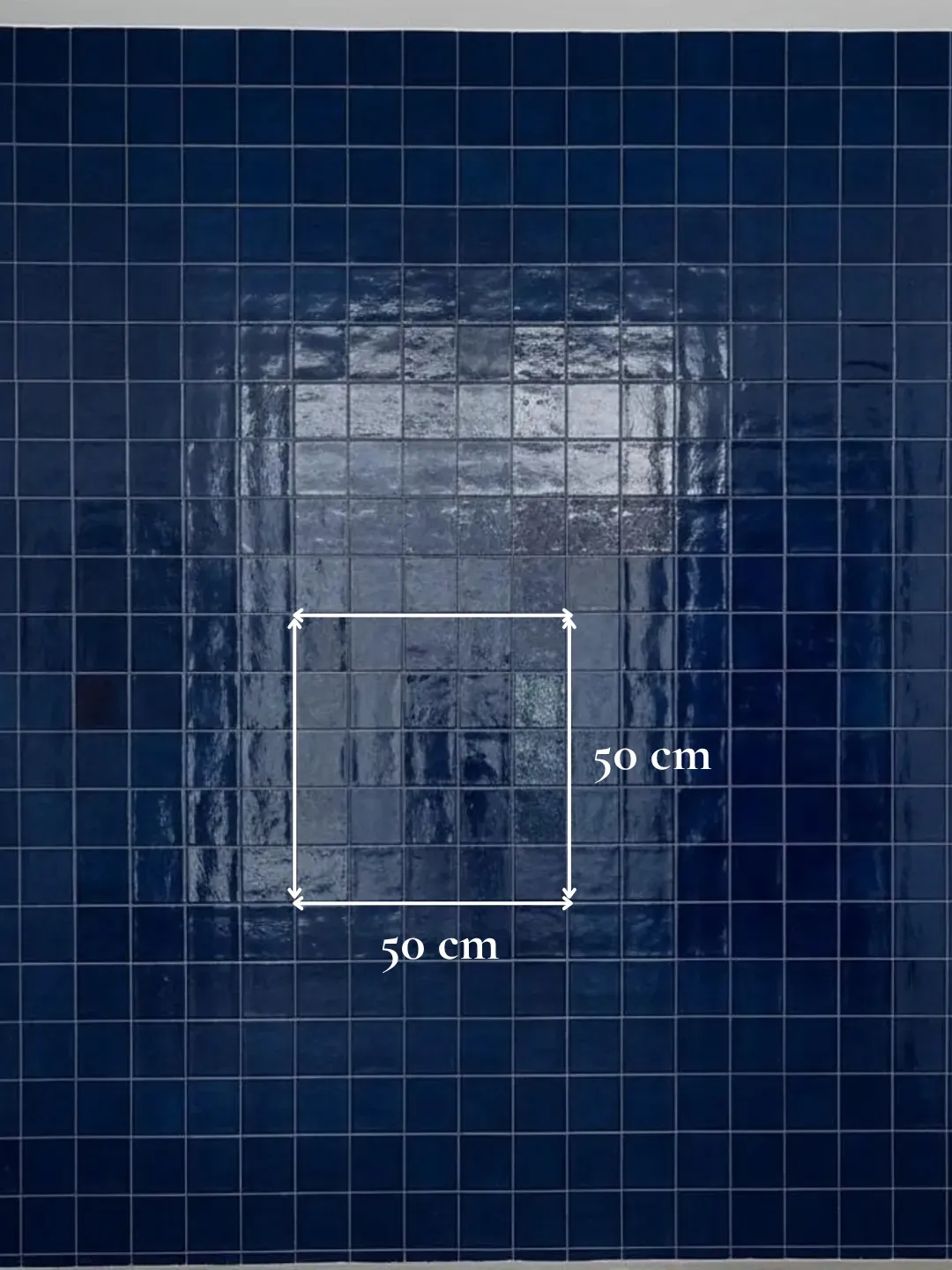 Fès Zellige Tiles Deep Blue — 50×50cm, 25 Tiles — view 5
