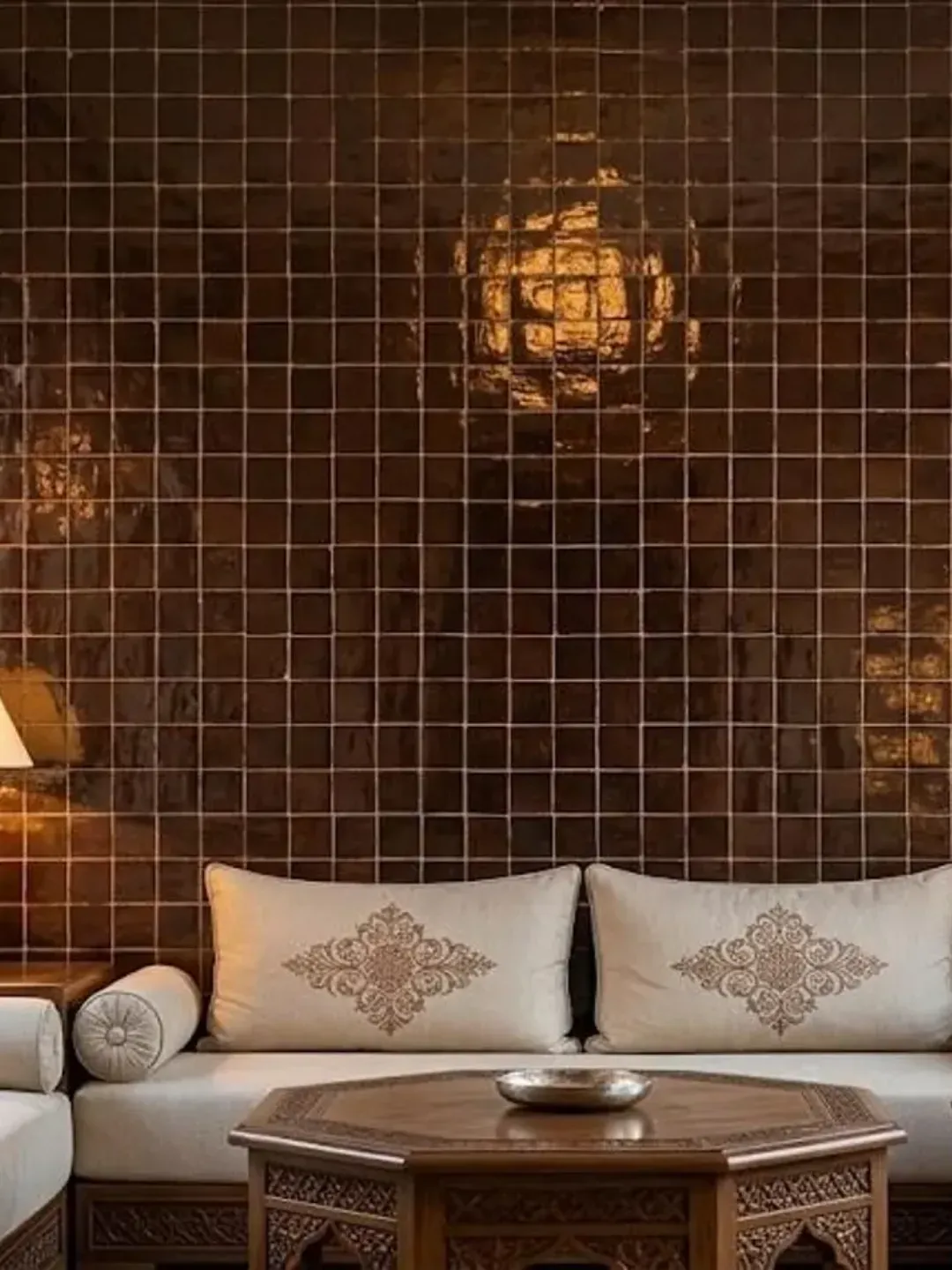 Fès Zellige Tiles Deep Brown — 25-Tile Set 50×50cm — view 5