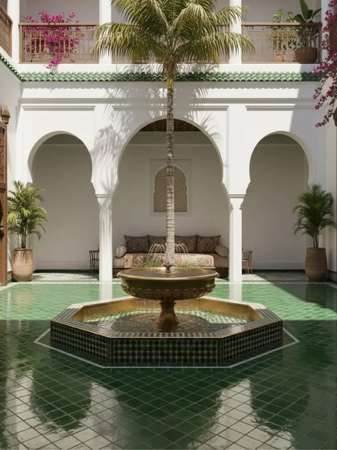 Fès Zellige Tiles Green & White — 50×50cm, 25 Tiles — view 6