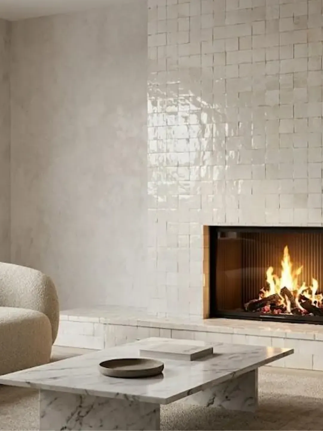 Fès Zellige Tiles White 10×10cm Handmade Set of 25 — view 4